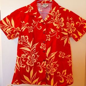 Hilo Hattie Women's Hawaiian Shirt Size M